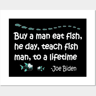 Funny Anti Joe Biden Political Funny Sarcastic Fishing Idiot Posters and Art